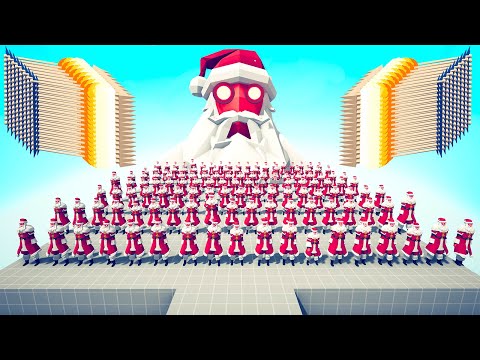 100x SANTA CLAUS + GIANT SANTA vs EVERY DUO GODS - Totally Accurate Battle Simulator TABS