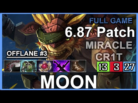 Moon Bristleback 6.87 | Miracle + Cr1t | Full Game