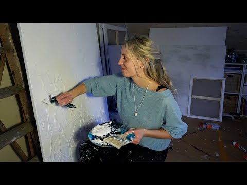Days in the Art Studio - My painting Process, Creating Textures with Earth Pigments - Art ASMR