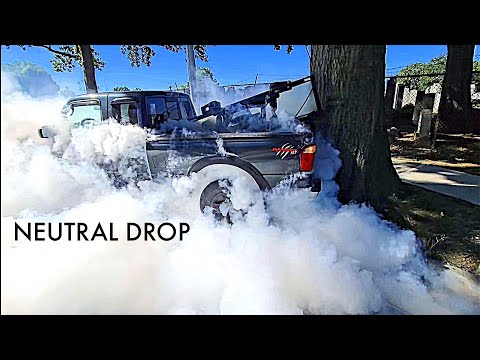 Neutral Drop a FORD RANGER with a PLOW in the BED! Why NOT! Stuntman is BACK!