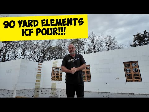 Pour Day!!! 13 Foot Tall Elements ICF Wall!!!