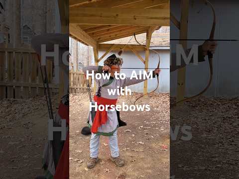 Mongol Shows You How to Aim 🎯 With Horsebows 🏹 and Thumb Draw #archer #horsebow #thumbdraw #cosplay