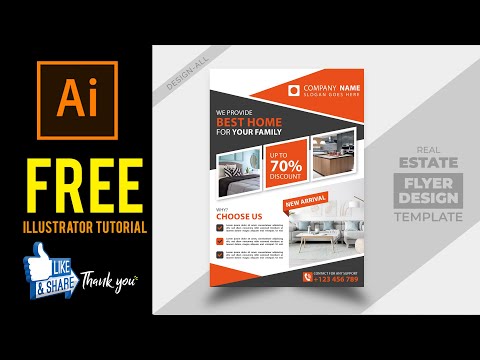 Illustrator CC Tutorial Graphic Design Business Flyer Design