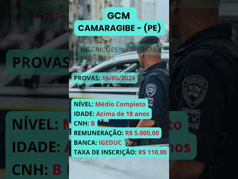 GCM CAMARAGIBE -  PE #camaragibegcmconcurso