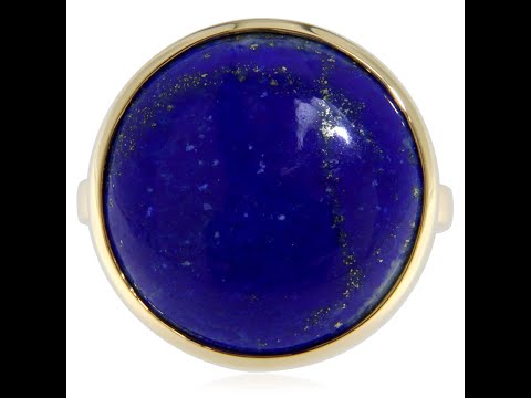 Inel Aur Galben 14 k Lapis Lazuli Natural - Eleganta si Stil