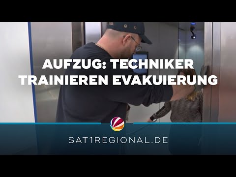 Steckengeblieben im Aufzug? Techniker trainieren Evakuierung in Hannover