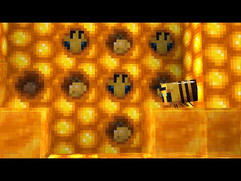 What does a Minecraft bee nest look like from the inside?  Bee larvae & new dimension!  Minecraft mods