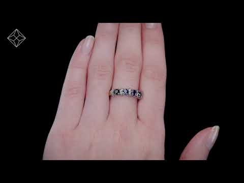 Sapphire 0.85ct And Diamond 9K Gold Ring - A3255