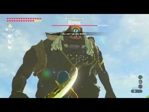 Upgraded Master Sword Beam DESTROYS Father Hinox - Zelda Breath of the Wild