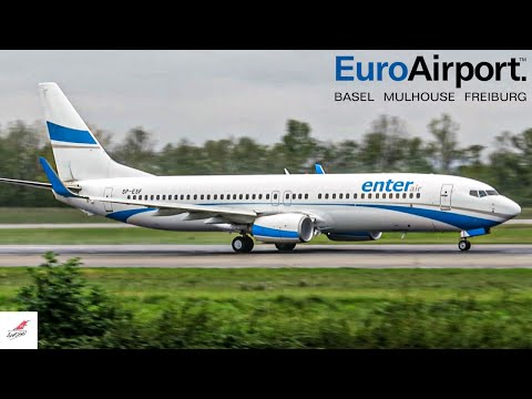 Charter flight! Enter air Boeing 737-800 WL takeoff from Basel Mulhouse airport during covid 19