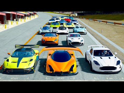 SSC Tuatara GTR vs Aston Martin Hypercars at Silverstone