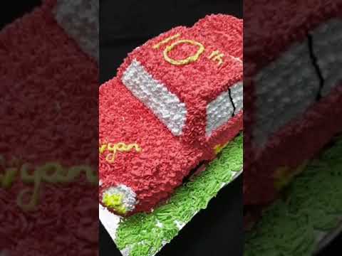 Amazing car cake .. red car cake .. so creative