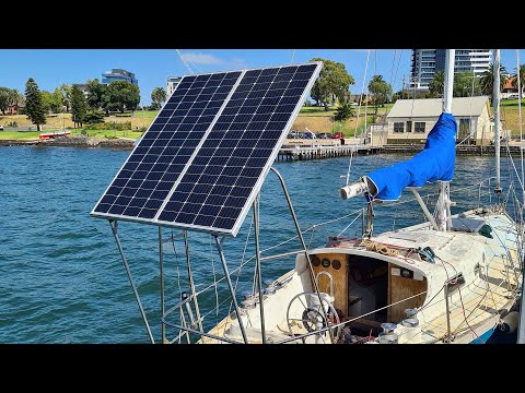 Pivoting Solar Panels and Battery Installation - Yacht Restoration #12