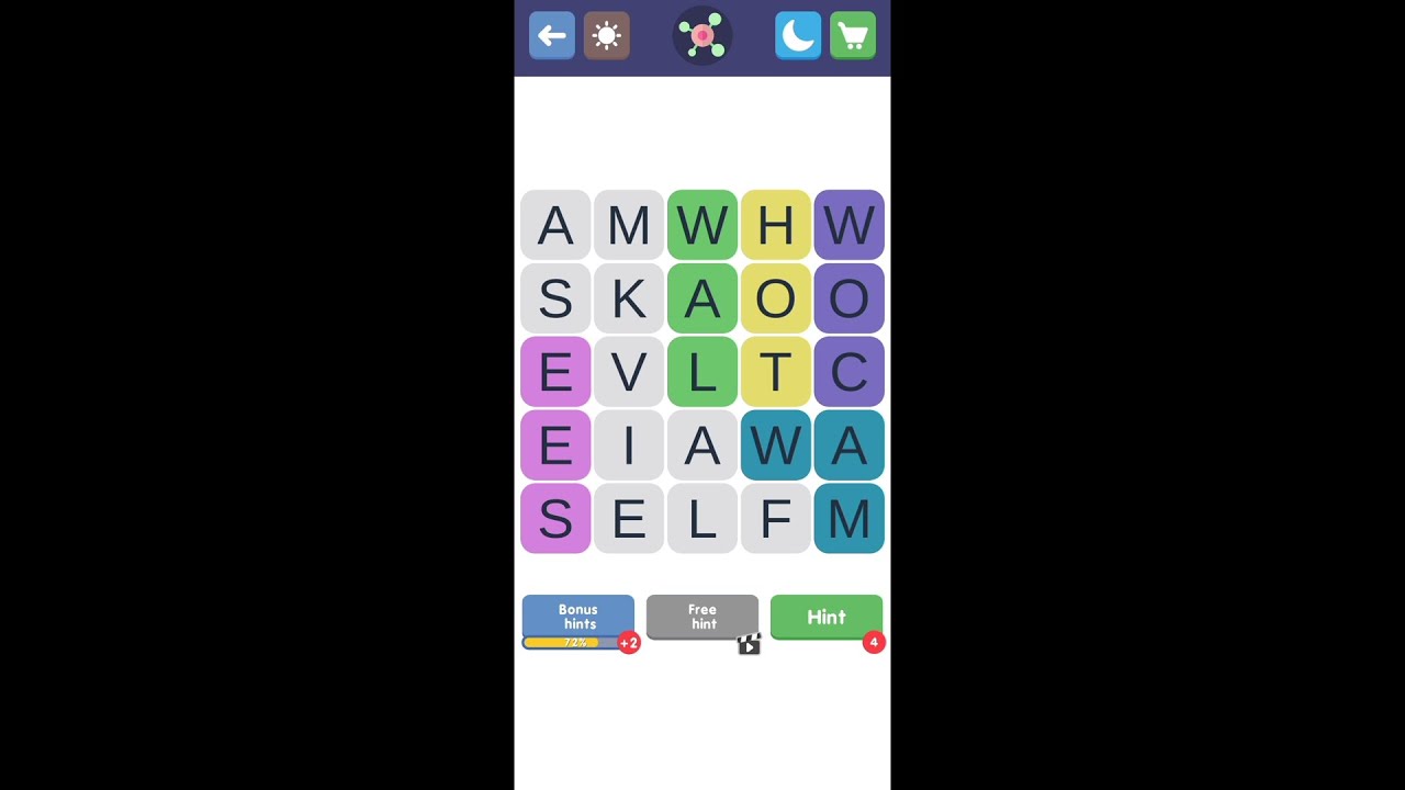 Word Search (by OpenMyGame) - free offline word puzzle game for Android and iOS - gameplay.