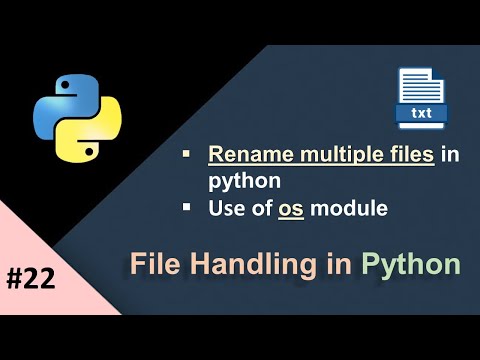 Rename Files In Python Renaming Multiple Files In Python Os Module In Python