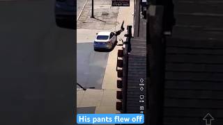 Guy throws rock at car, instantly regrets it