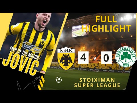💛🖤🦅ΑΕΚ 4-0 Παναθηναϊκός: Γκολ & φάσεις σε ένα βίντεο! Γιόβιτς on fire!🔥 
