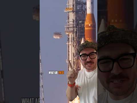 ¿Qué son estas cosas que salen del lanzamiento de Artemis II en el despegue??? #artemis2