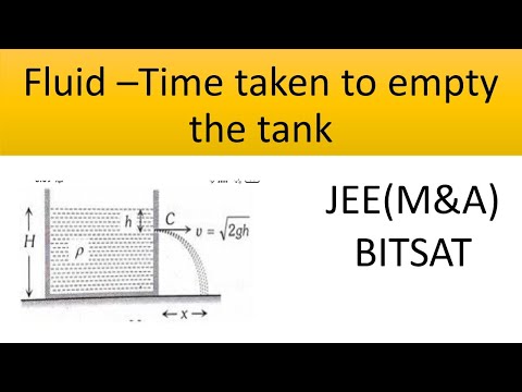 Fluid Mechanics-time taken to empty the tank | Class 11 Physics JEE NEET BITSAT | Concept N Solution