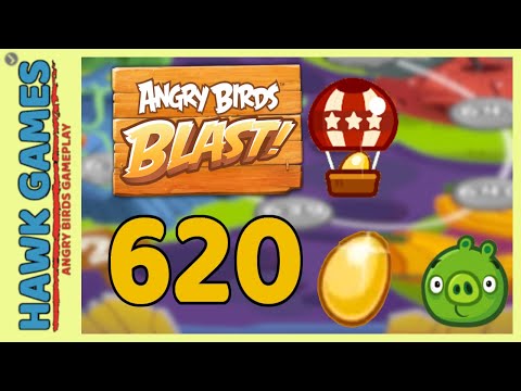 Angry Birds Blast Level 620 - 3 Stars Walkthrough, No Boosters