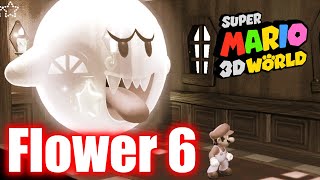 Super Mario 3D World - World Flower 6 - Shiftier Boo Mansion - All Stars 100% Gameplay Walkthrough