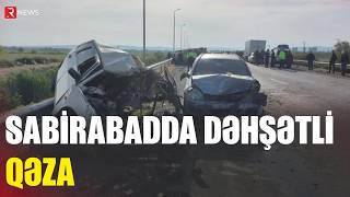 Sabirabadda dəhşətli qəza  1 ölü 8 yaralı  RTV