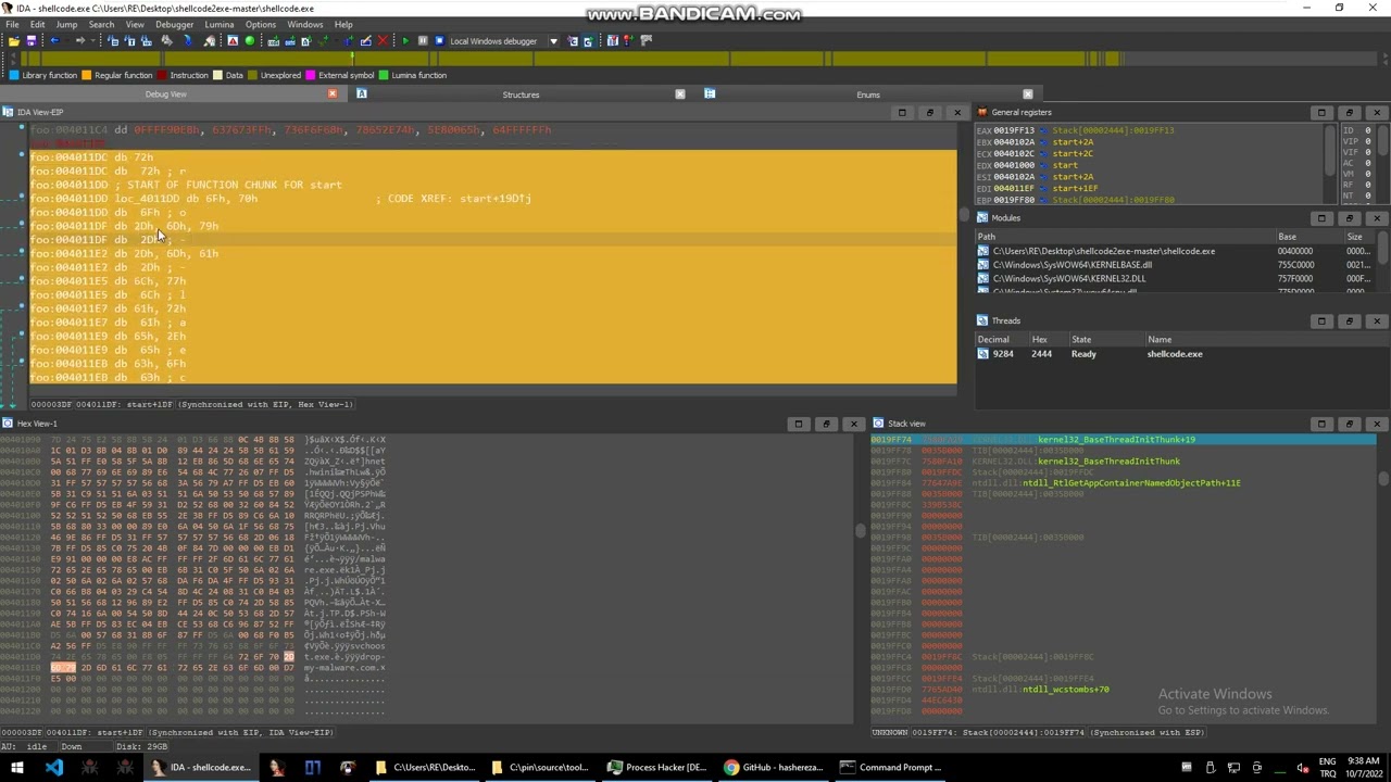 Malware Analysis of XOR Encrypted Shellcode