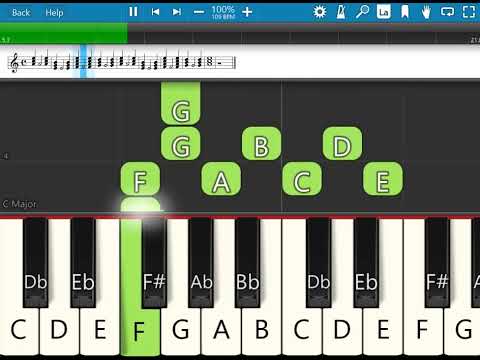 Am Em FM7 G piano chords Synthesia for Nate