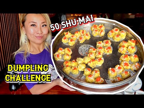 50 SHUMAI DUMPLINGS CHALLENGE!! at Bao Dim Sum in West Hollywood!! Chinese New Year!!! #RainaisCrazy