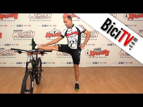 Stretching for cyclists. After a bike ride. 2/3