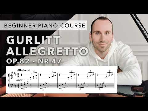 Beginner Piano Course Level 3 | 14. C.Gurlitt: Allegretto op.82 nr.47