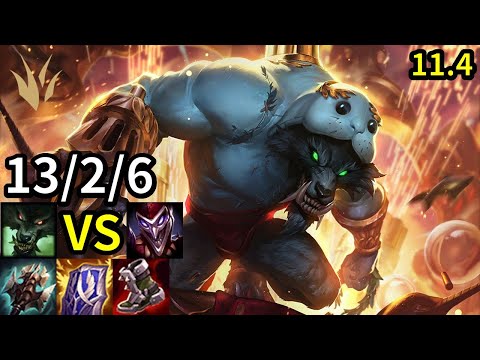 Warwick Jungle vs Shaco - KR Master | Patch 11.4