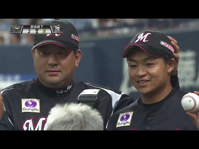 【9回裏】地元・大阪で!! マリーンズ・酒居 プロ初完投初勝利!! 2017/8/18 Bs-M