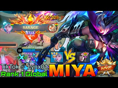 SAVAGE Miya No.1 VS Supreme No.1 Leomord - Top 1 Global Miya by TikTok ☄ Lynx01 - Mobile Legends
