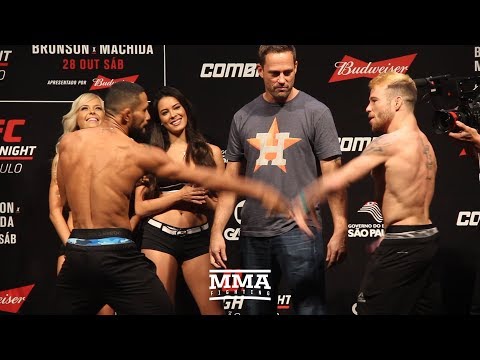 UFC Sao Paulo: Deiveson Figueiredo And Jarred Brooks Have Fiery Weigh-In Staredown - MMA Fighting
