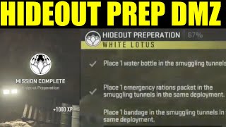 How to Complete Hideout Preparation DMZ (Place one water bottle in the smuggling tunnels)
