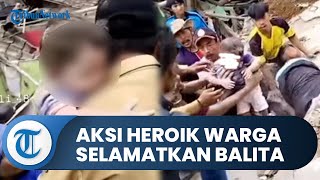 Bogor Hari Ini: Aksi Heroik Warga di Ciherang Selamatkan Balita di Balik Reruntuhan Rumah