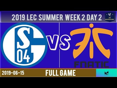 S04 vs. FNC Full Game | Week 2 Day 2 | LEC Summer Split (2019) | Schalke 04 vs. Fnatic
