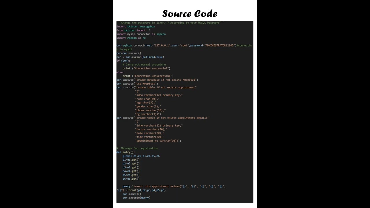 Computer Science (MySQL&TK) Investigatory Project Python File| CBSE | #computer#boards2024#ytshorts