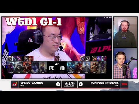 WBG vs FPX - Game 1 | Week 6 Day 1 LPL Summer 2025 Split 3 | Weibo Gaming vs FunPlus Phoenix G1 full