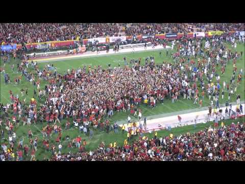 usc vs stanford, last 20 seconds and celebration