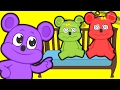 FIVE LITTLE BABIES With GUMMY BEARS Nursery Rhymes Cartoons For Kids