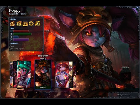 Blacksmith Poppy Skin Spotlight Gameplay 1080p HD League Of Legends