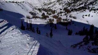 Brian Clark Tucks Upper Cirque at Snowbird