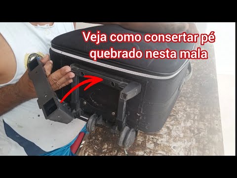 Como consertar pé quebrado em mala de viagem