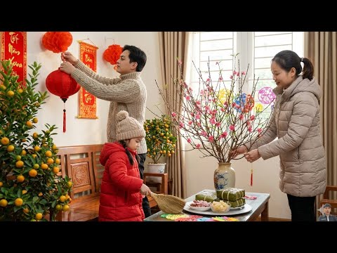 James, Diep, and little Nhi decorated the house with flowers and cleaned it up to welcome Tet.