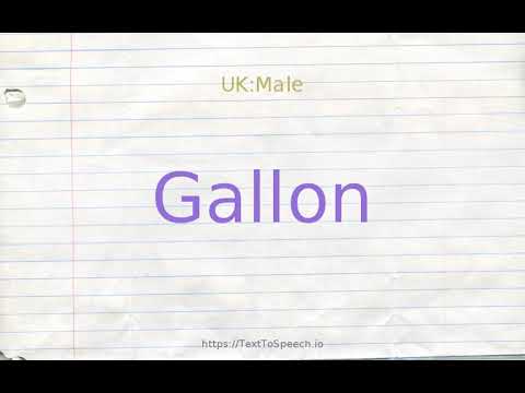 How to pronounce gallon