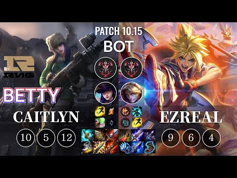 RNG Betty Caitlyn vs Ezreal Bot - KR Patch 10.15