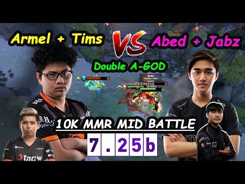 TNC Armel [Shadow Fiend] + Tims vs EG Abed [Morphling] + Fnatic.Jabz Double A-GOD MID BATTLE Dota 2