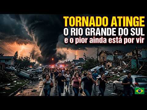É GRAVE! TORNADO ATINGE O RIO GRANDE DO SUL, CORREDOR DE TEMPESTADES VAI PROVOCAR ESTRAGOS NO BRASIL